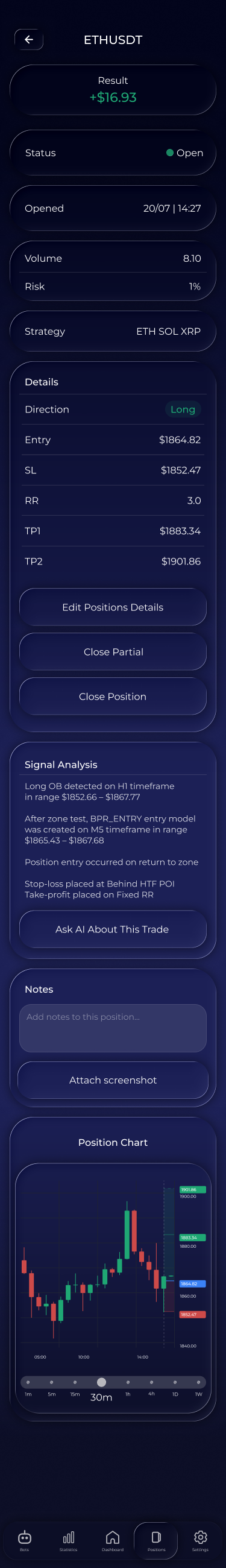 Ask AI in an open position