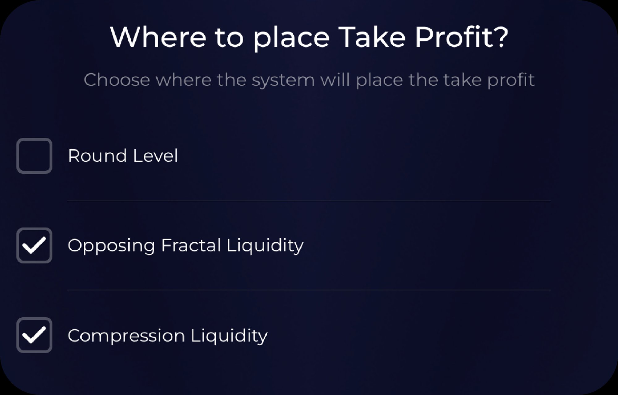 Take Profit types